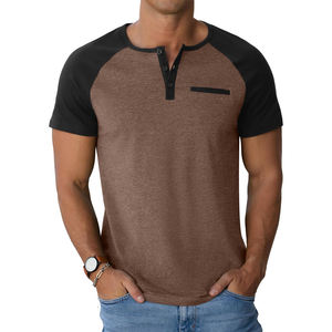 Camiseta de Manga Larga con Cuello de Botones, Estilo Urbano Informal para Hombre, Nueva Moda 2026, de Alta Calidad, con Contraste de Color - Product Image 1