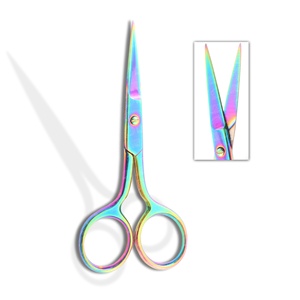 Ciseaux à ongles professionnels en acier inoxydable beauté manucure ciseaux à cuticules lame droite incurvée Laser Logo ciseaux pointus - Product Image 1