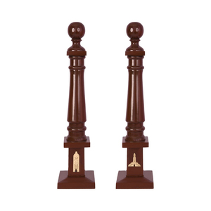 Ensemble de colonnes maçonniques en bois poli de qualité supérieure, personnalisées pour les loges maçonniques, colonnes de Warden senior et junior, souvenir artisanal - Product Image 2