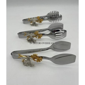 Ensemble de couverts minimalistes en laiton poli miroir, résistant à la rouille, cuillères et fourchettes de service pour la restauration, ensemble de couverts de luxe très vendu - Product Image 2