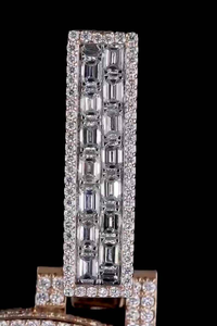 Moissanite <b>Initial</b> Letter Pendant Iced Out Luxury Alphabet <b>Necklace</b> Hip Hop Statement Jewelry for Men Women - Product Image 4