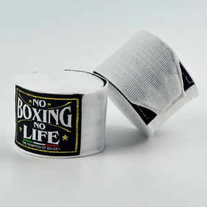Bandages de boxe personnalisés avec logo sur mesure, « No Boxing No Life », haute élasticité, unisexe, durables, en coton, 5m - Product Image 3