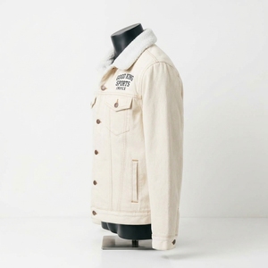 Custom OEM Men's <b>Sherpa</b> <b>Lined</b> Denim <b>Jacket</b> Wholesale Heavyweight Streetwear Denim <b>Jacket</b> - Product Image 2