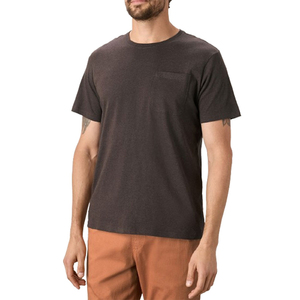T-shirt en coton uni pour homme avec poche poitrine, coupe classique, manches courtes, col rond, jersey décontracté, une poche - Product Image 4