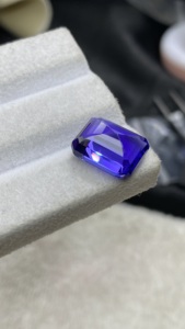 Certified Natural Royal Rich <b>Blue</b> Color Tanzanite Octagon Emerald Cut Stone With Excellent Color Natural Zoisite 7.99 Carat - Product Image 6