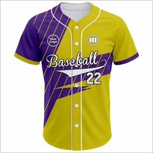 Custom Baseball Jersey Bulk Supplier Lightweight Breathable Performance Team Uniform Quick Dry Sportswear Autumn Summer V-neck - Product Image 2