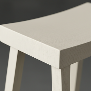 Tabouret de bar haut en bois d'hévéa massif, rond, moderne, minimaliste, mobilier de maison durable et léger - Product Image 2