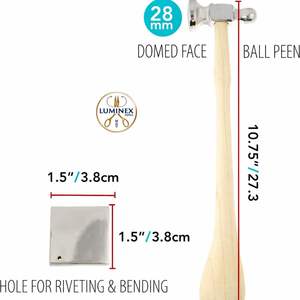 Bloc d'emboutissage en acier plat pour bijoutiers avec bloc en caoutchouc et marteau d'emboutissage pour la réparation de bijoux, l'emboutissage des métaux - Product Image 6