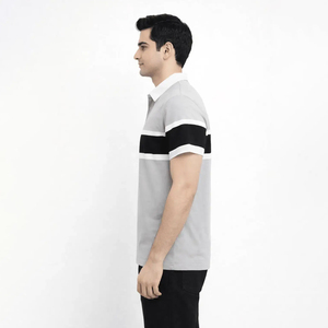 Polo en coton pour homme, manches courtes, tissu coton/polyester, coupe classique, respirant, couleur unie, décontracté, logo par transfert thermique - Product Image 5