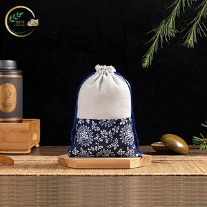 Handmade Eco Jute Jewelry Bags Small <b>Drawstring</b> <b>Pouch</b> for Wedding and Party Favors - Product Image 2