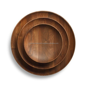 Plateau de vaisselle rectangulaire Vintage de haute qualité outils de cuisine thé nourriture fruits plateau en bois massif - Product Image 2