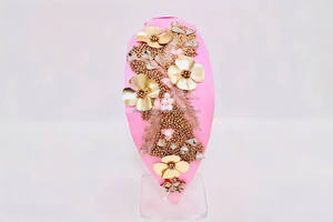 Diadema de Lujo con Diseño de Hojas Navideñas Brillantes, Personalizada, Anudada, de Alta Calidad, Estilo Americano, 13 cm, para Mujeres y Niñas - Product Image 6