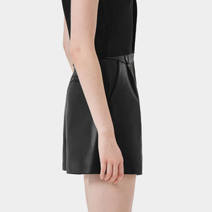 Hot Sale <b>Women</b> <b>Leather</b> <b>Shorts</b> with Side Pockets Premium Quality Solid Color Casual Wear Ladies <b>Leather</b> <b>Shorts</b> For Adults - Product Image 4