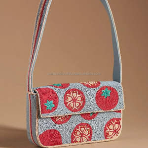 กระเป๋าถือปักลายลูกปัดพร้อมซิปสำหรับงานปาร์ตี้และของขวัญ - Product Image 1