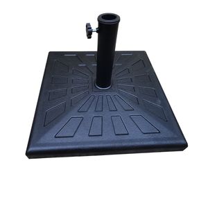 Base per ombrellone da 42 libbre quadrata in resina da esterno resistente e resistente alle intemperie - Product Image 1