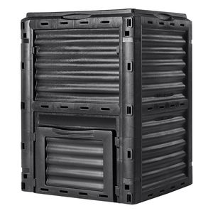 ถังหมักปุ๋ยในสวนขนาด 80 แกลลอน ปลอดสาร BPA สำหรับใช้งานกลางแจ้ง ประกอบง่าย ความจุขนาดใหญ่ มีฝาปิดด้านบนและประตูด้านล่าง เหมาะสำหรับใช้ในโรงเก็บของ - Product Image 6