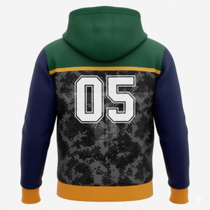 Sudadera con capucha de cierre de cremallera de un cuarto, cuello alto, bordado de toalla, sudadera con capucha con cremallera parcial, sudadera con capucha universitaria con letras bordadas en 3D de punto bucle. - Product Image 3