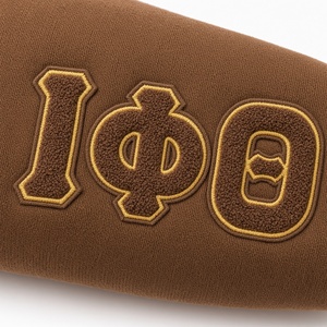 Sudadera de Felpa Neutral Iota Phi Theta con Bolsillo y Cuello Redondo para Hombre, Sudadera con Letras Griegas Bordadas, Informal, 100% Algodón, Invierno - Product Image 6