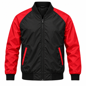 Veste coupe-vent pour homme avec logo personnalisé, style chic Y2K, streetwear, manches raglan, veste bomber, vêtements d'extérieur de mode haut de gamme pour homme - Product Image 1