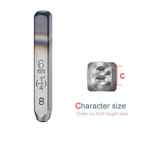 Set di Utensili Industriali OEM/ODM da 6mm per Marcatura su Metallo con Punzoni Combinati per Lettere e Numeri (Materiale Cr-V)