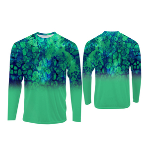 Camisetas de Pesca de Secado Rápido con Estampado Personalizado al Por Mayor a Precio de Fábrica, Manga Larga, Protección UPF/SPF Anti-UV para Deportes al Aire Libre - Product Image 1