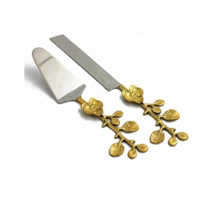 คุณภาพสูงสแตนเลสทองเนื้อเค้กเซิร์ฟเวอร์พายขนมเซิร์ฟเวอร์ยืนเค้กเครื่องมือจากอินเดียเค้กเซิร์ฟเวอร์ไม้พาย - Product Image 4