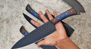 Custom Handmade Carbon Steel Chef <b>Knife</b> <b>Set</b> Wood+Resin Handle 5-Piece Ambidextrous Straight Edge 8" 58-60 HRC 67-Layer <b>Knife</b> - Product Image 5
