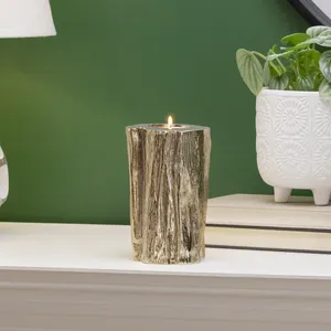 Porte-bougie décoratif en fer de qualité supérieure, design intérieur intemporel et élégant, support à bougie en bois de forme colonne, décoration d'intérieur naturelle - Product Image 2