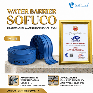 Cinta Impermeabilizante de PVC Acanalada Sofuco Modelo E EO Tipo 200mm/250mm para Muros Exteriores de Sótanos y Túneles, Tiempo de Entrega 30 Días - Product Image 1