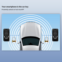 Système d'alarme de voiture EASYGUARD EC012 compatible avec la plupart des voitures à démarrage par clé 12V CC, démarrage/arrêt du moteur à distance, verrouillage/déverrouillage par proximité via application