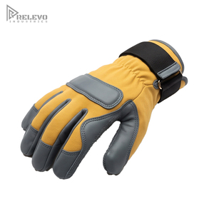 ถุงมือคล้องมือแบบกำหนดเอง Custom Heritage Belay Gloves สีเทา ฝ่ามือทำจากหนังแยกส่วน ผ้าใบด้านนอกยึดเกาะได้ดี สายรัดข้อมือปรับได้ ถุงมือนิรภัย - Product Image 3