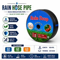 Tuyau d'irrigation agricole durable en PE de 40 mm pour brumisation uniforme, 100 mètres, pour l'irrigation des cultures maraîchères, des oignons et des arachides
