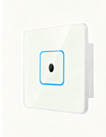 Lecteur de cartes de contrôle d'accès intelligent encastré 2,4 GHz Bluetooth 13,56 MHz 125 kHz Protocole Wiegand Matériau PC blanc
