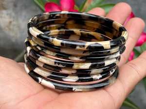 เซ็ตสร้อยข้อมือกำไลรูปเขาควายธรรมชาติขัดเงาเป็นมิตรต่อสิ่งแวดล้อมชุดกำไลข้อมือ7สี - Product Image 3