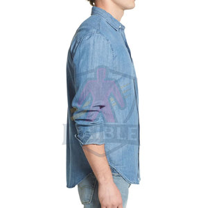 Chemises décontractées en coton 100% à texture douce et coutures durables, respirantes, séchage rapide, haute qualité, confort quotidien, chemise en jean - Product Image 3