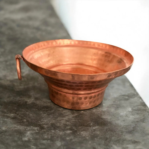 Tazón para Servir Postres con Tapa, Acabado Brillante, Hecho a Mano, de Cobre, para Dátiles, con Asa, para Uso en el Hogar, Cocina, Hotel, Restaurante - Product Image 1
