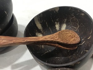 Tazón Minimalista de Cáscara de Coco Natural, Listo para Enviar - Vajilla Ecológica para Servir Postres, Arroz y Decoración - Product Image 3