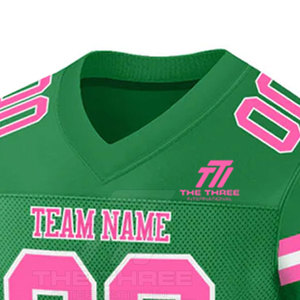 Maillot de football américain à manches courtes respirant avec logo personnalisé, adapté aux matchs d'équipe, aux entraînements et aux matchs professionnels - Product Image 4