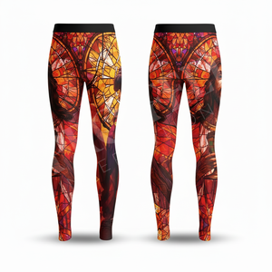 Leggings de compression personnalisés de qualité supérieure, imprimés sur mesure, extensibles, pour la course à pied, la gym, le yoga, pantalons ajustés de haute performance pour hommes - Product Image 3