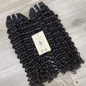 12A Grado Cuerpo rizado profundo Ondulado Negro Paquetes Cutículas completas Alineadas Cabello humano vietnamita de Vietnam - Product Image 4