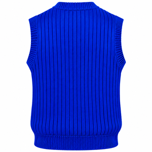 Chaleco de Punto Azul Rey para Hombre Phi Beta Sigma, Cuello en V, Botones al Frente, Escudo Bordado, Sin Mangas, con Bolsillos, Formal - Product Image 4
