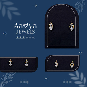 Boucles d'oreilles en diamant brillant cultivé en laboratoire de 10 carats, clarté VVS-VS, or massif 9 carats, certifiées HRD, collection de luxe pour la Journée de la Femme - Product Image 1