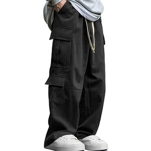 กางเกงคาร์โก้ทรงหลวมสำหรับผู้ชาย สไตล์สตรีทแวร์ หลายกระเป๋า พิมพ์ลาย ปักลาย ผลิตจากโรงงาน - Product Image 1