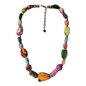 Collar de Perlas de Imitación en Forma de Bola, Estilo Bohemio, Multicapa, Colorido, para Mujer, Cadena Chapada en Oro, Accesorio de Moda Hecho a Mano - Product Image 4