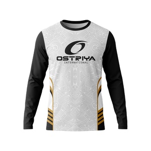 Camiseta de Fútbol de Manga Larga con Estampado por Transferencia de Calor, Cuello Redondo, Secado Rápido, Transpirable, Sublimación Completa, para Adultos - Product Image 1
