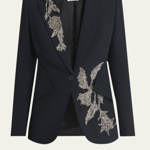 Parche bordado a mano con cuentas de tigre y aplique de cabeza de león con hilo de bullion para decoración de hombro en blazer, esmoquin o chaqueta de traje para hombre. - Product Image 2