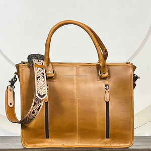 2026 Western Hand Tooled <b>Leather</b> Floral Tote Bag for Women's Genuine <b>Leather</b> Concealed Carry Crossbody <b>Purse</b> Cowhide Handbags - Product Image 5