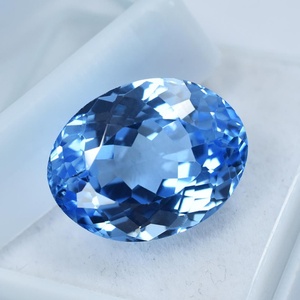 Aguamarina Natural Certificada, Corte Ovalado Azul Claro, Gema Suelta para Diseños de Joyería Elegantes, Joyería de Regalo al por Mayor - Product Image 3