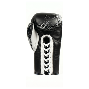 Askar Wear Ind. Boxing Gloves Leather Lace-Up Black White Design Breathable Adult Training Gear - Product Image 2
