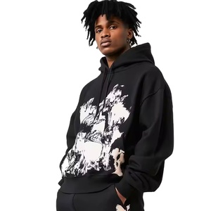 Sudadera con Capucha para Hombre, 360 GSM, Lavado Ácido, Hombros Caídos, Poliéster/Algodón, Invierno, Impresión de Logos DTG DTF, Felpa - Product Image 6